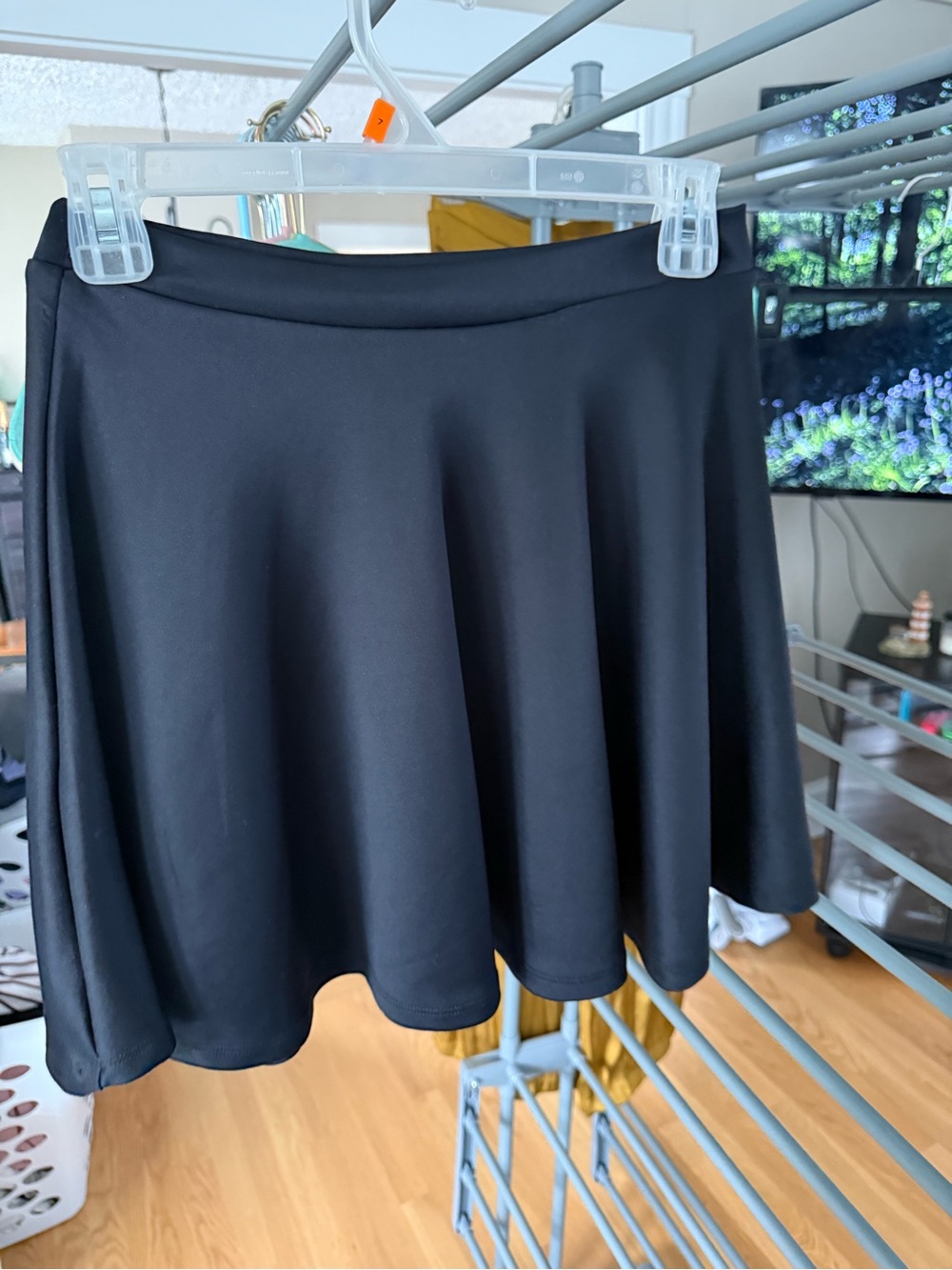 Popular Basics Black Flared Skater Skirt